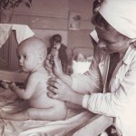 Vaccination of children in nurseries. 1943 Main Archive of Moscow 